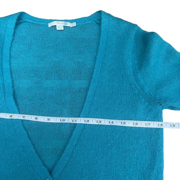 Boden Teal Mohair Blend  Knit V-Neck Cardigan Sweater - US Women's Size 10 - Picture 8 of 14